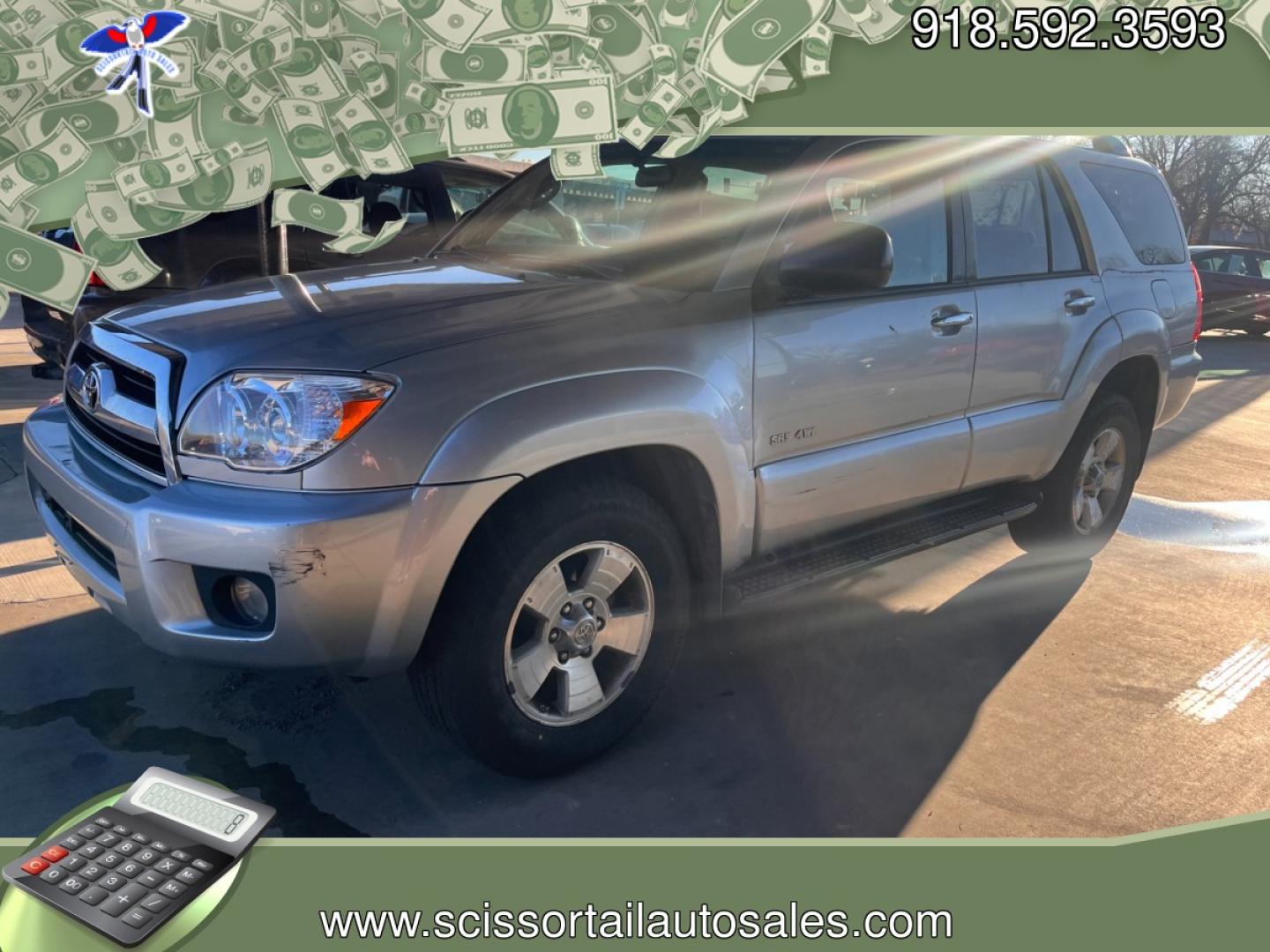 2007 GRAY Toyota 4Runner Sport Edition 2WD (JTEZU14R878) with an 4.0L V6 DOHC 24V engine, 5-Speed Automatic Overdrive transmission, located at 8101 E. Skelly Dr., Tulsa, OK, 74129, (918) 592-3593, 36.121891, -95.888802 - Photo#0